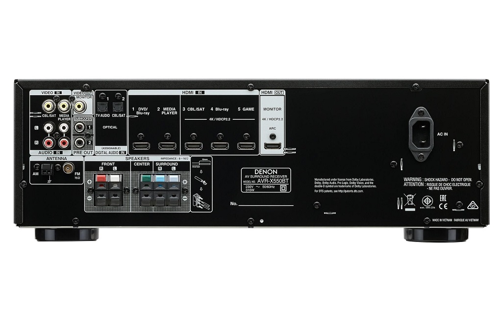 AV Ресівери Denon AVR-X550BT Black