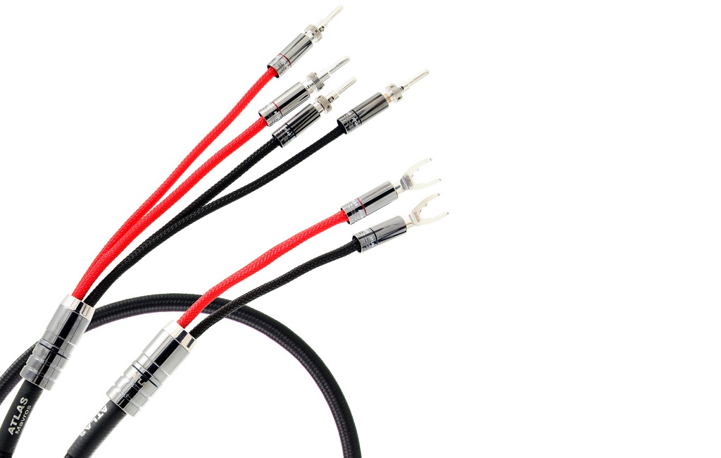 Акустичні кабелі Atlas Mavros 2 m з бананами Expanding Rhodium Plug