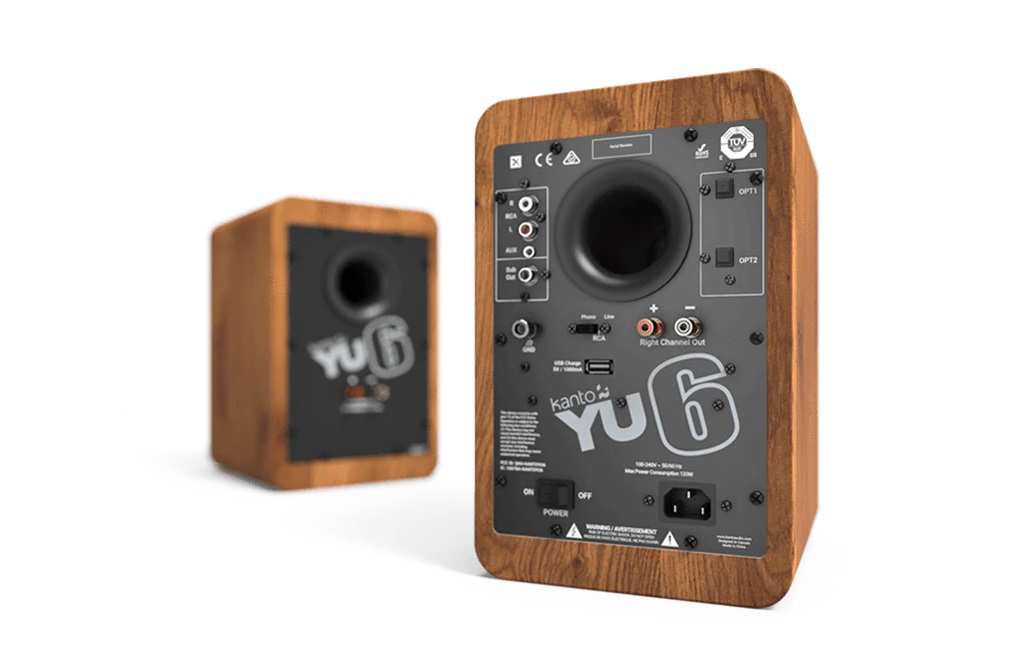 Активна полична акустика Kanto YU6 Walnut