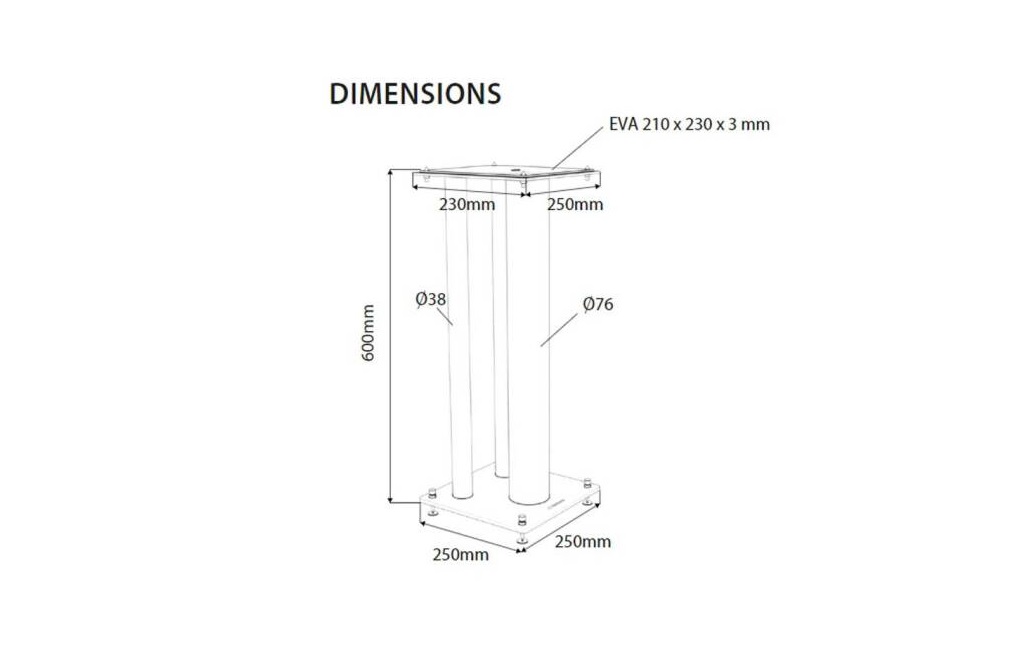 Стійки під акустику NorStone Stylum Max Black Satin