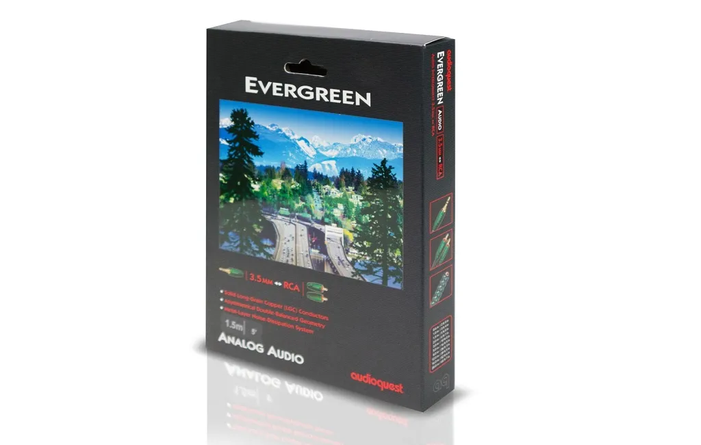 Міжблочні кабелі AUDIOQUEST 2.0m EVERGREEN 3.5mm > RCA