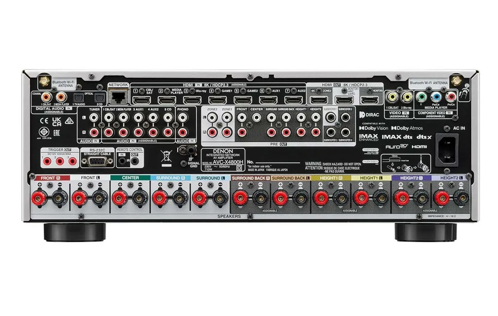 AV Ресиверы  Denon AVC-X4800H 8K (9.4 сh) Silver