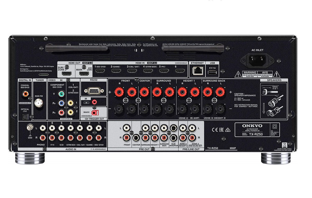 AV Ресівери Onkyo TX-RZ50 Black