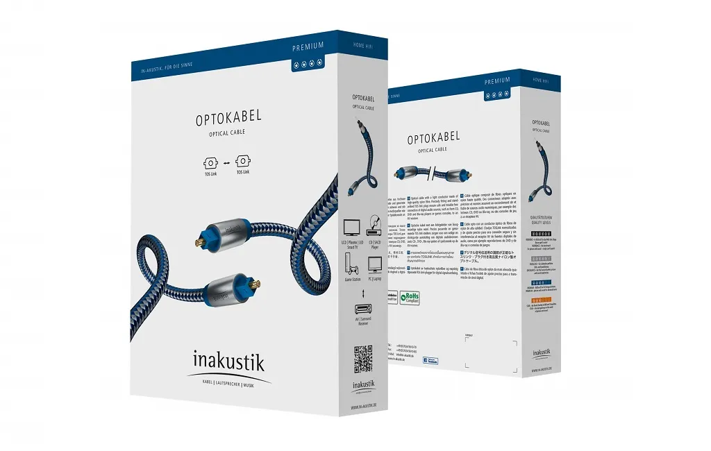 Цифрові оптичні кабелі Inakustik Premium Opto Toslink 1,0m