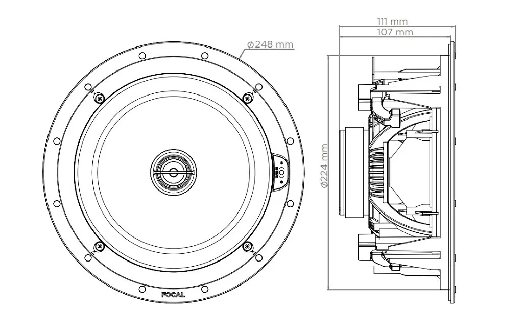 Встраиваемая акустика Focal 100 ICW8 White