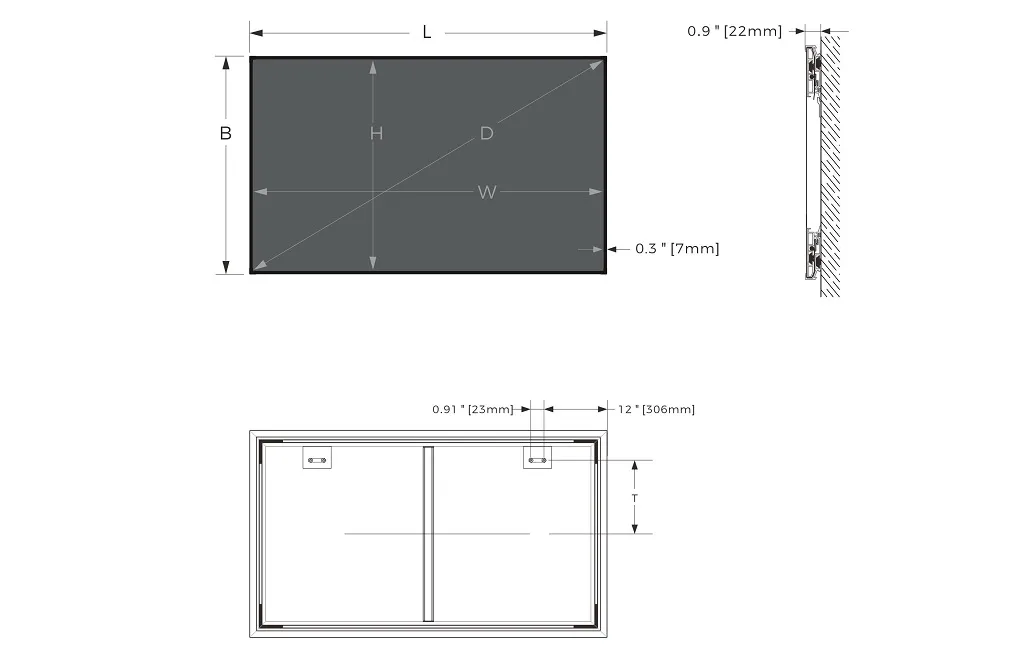 Экраны для проекторов SCREEN PRO 7MM FRAME ALR SCREEN FOR LONG THROW PROJECTOR - LZ (AZ9120SPD)