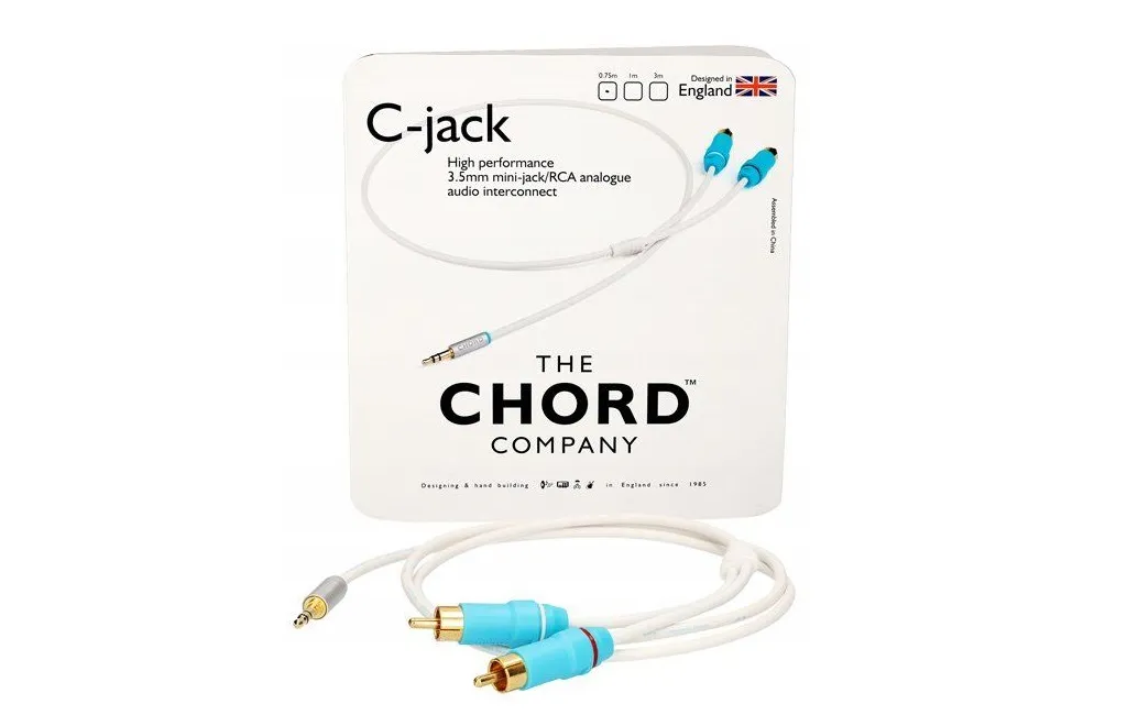 Міжблочні кабелі CHORD C-Jack 3.5mm Stereo to 2RCA 1.5m