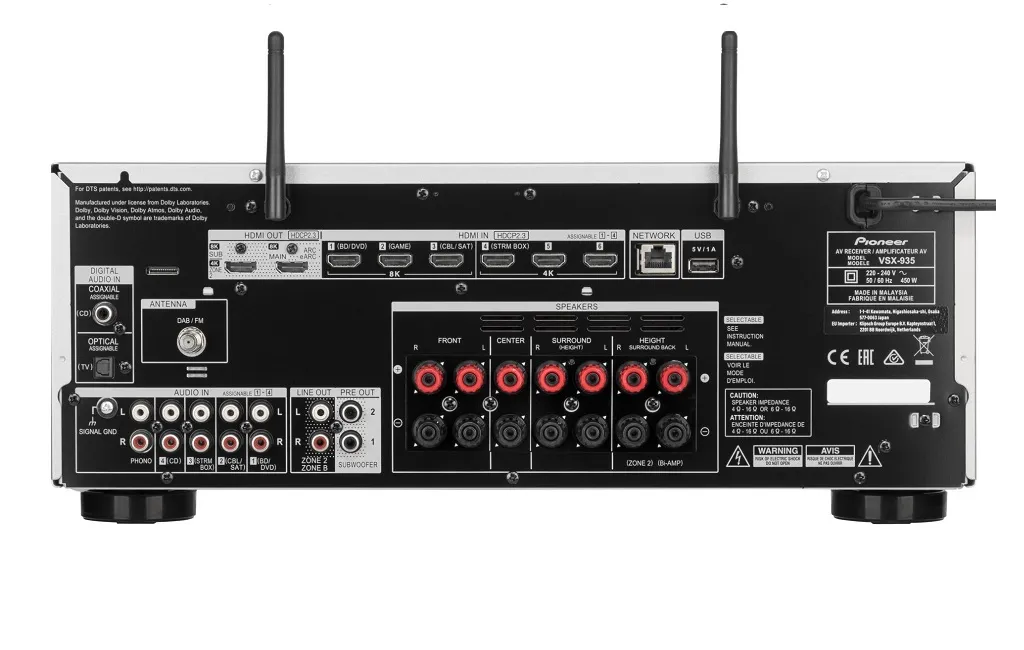 AV Ресівери Pioneer VSX-935 Silver