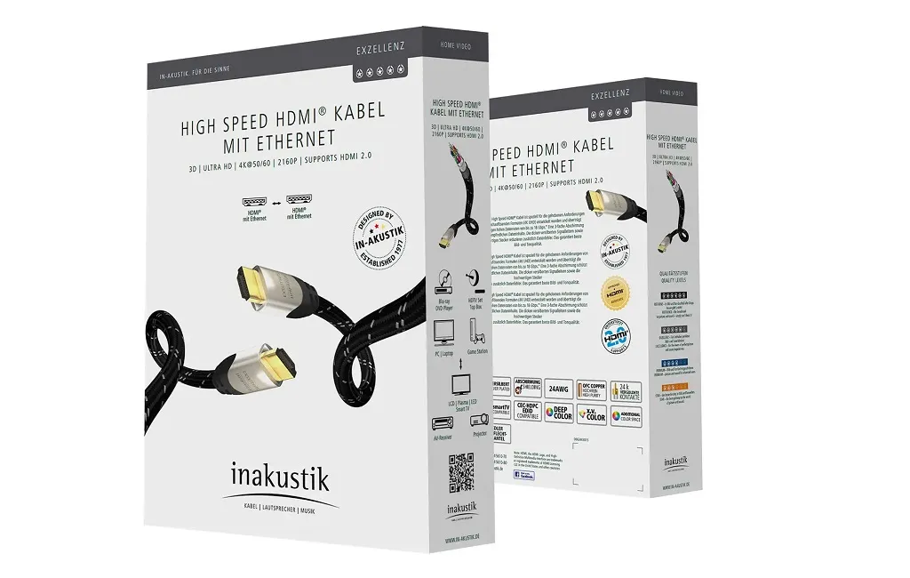 HDMI кабели Inakustik Exzellenz High Speed HDMI Cable with Ethernet 12,5m