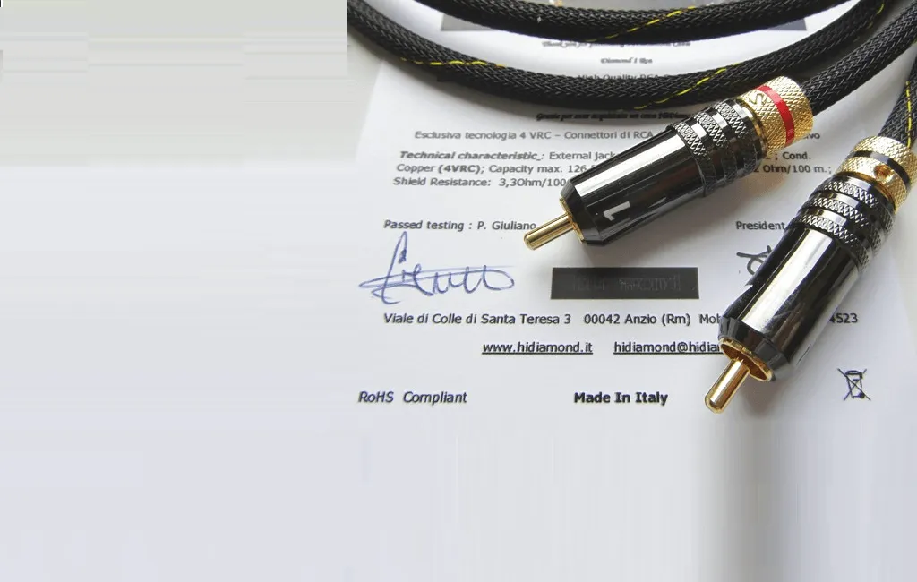 Міжблочні кабелі HiDiamond Signal Diamond 1 RCA