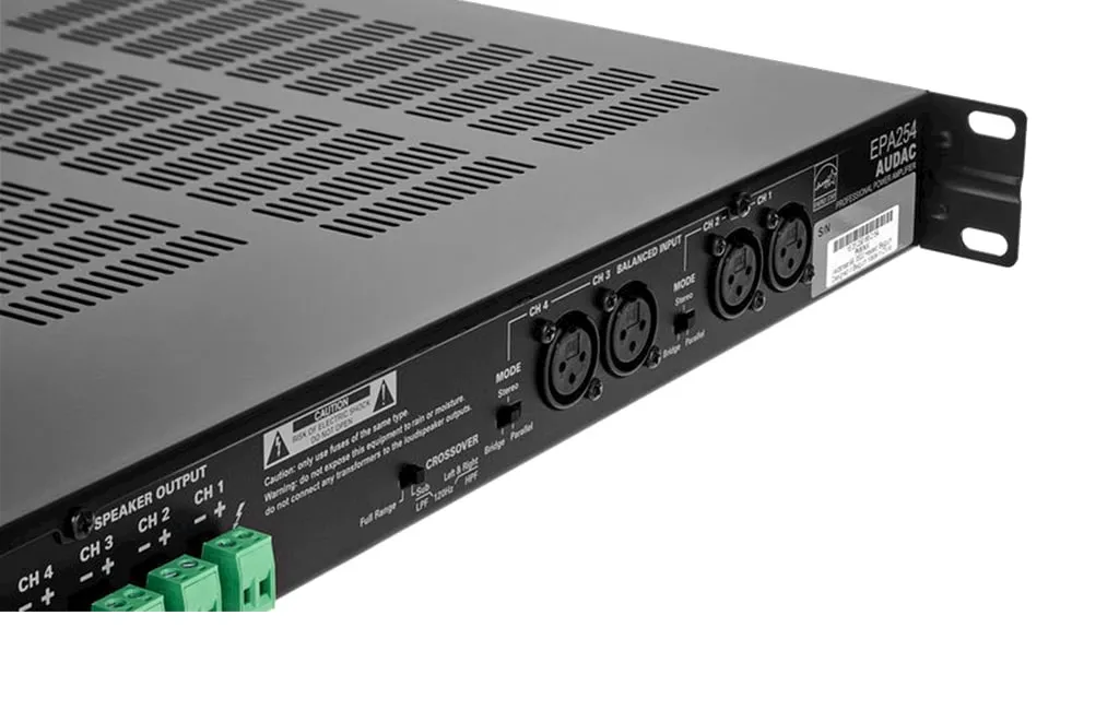 Трансляційні підсилювачі Audac EPA254 Black