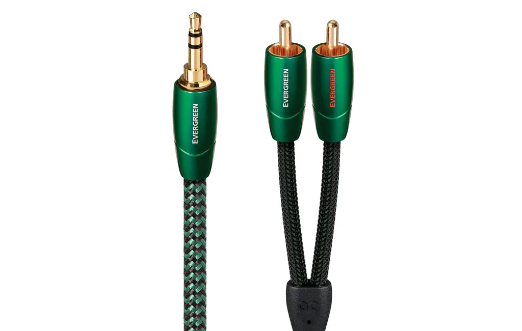 Міжблочні кабелі AUDIOQUEST 0.6m EVERGREEN 3.5mm > RCA