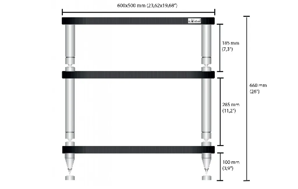 Стойки и тумбы для HI-FI техники Solidsteel HY-3