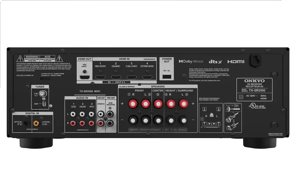 AV Ресівери Onkyo TX-SR3100 Black