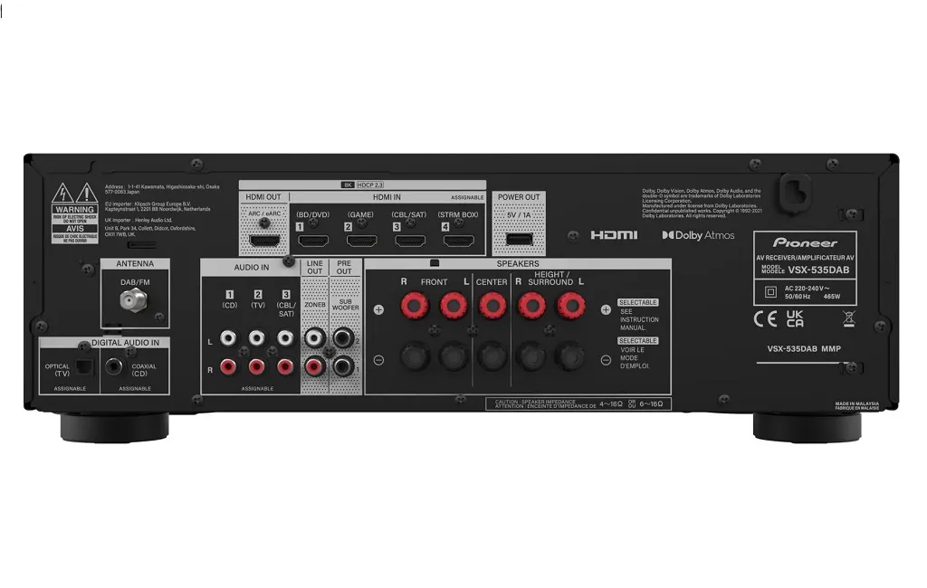 AV Ресиверы Pioneer VSX-535D Black