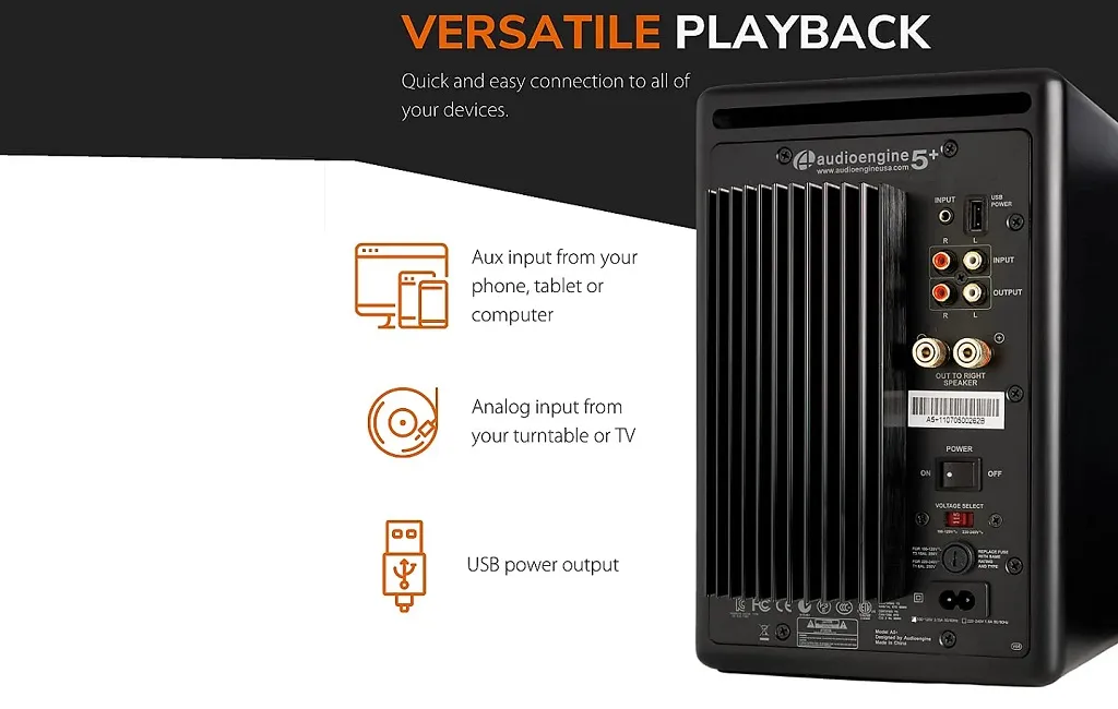 Активная полочная акустика Audioengine A5+ Black