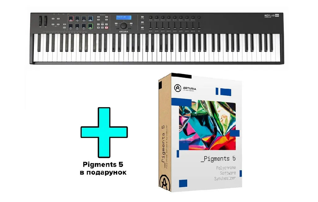 MIDI-клавіатури Arturia KeyLab Essential 88 Black Edition + Arturia Pigments
