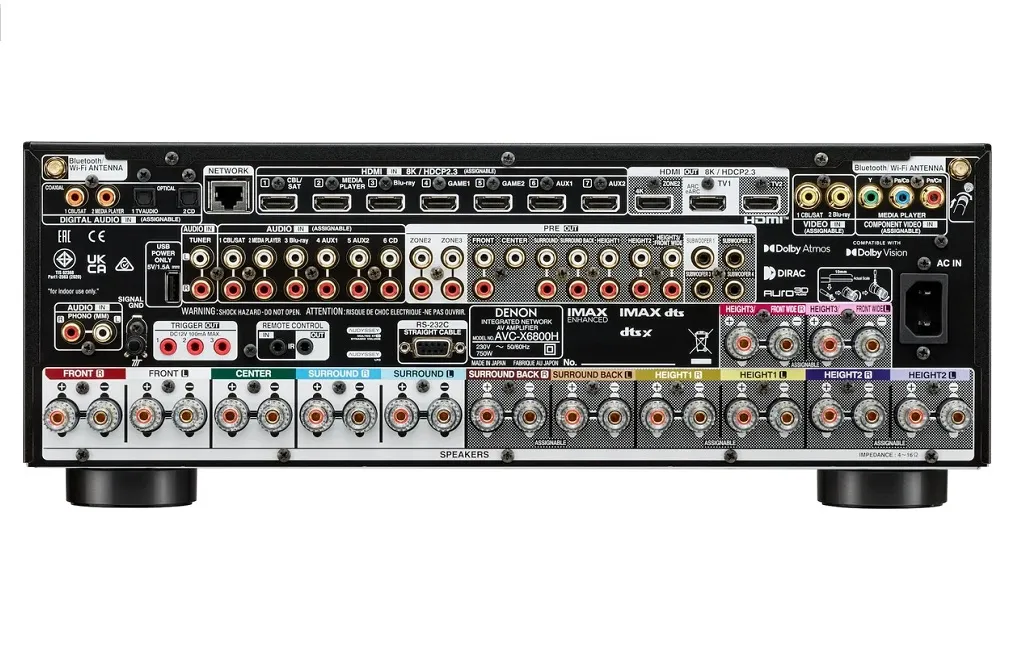 AV Ресівери Denon AVC-X6800H 8K (11.2 сh) Black