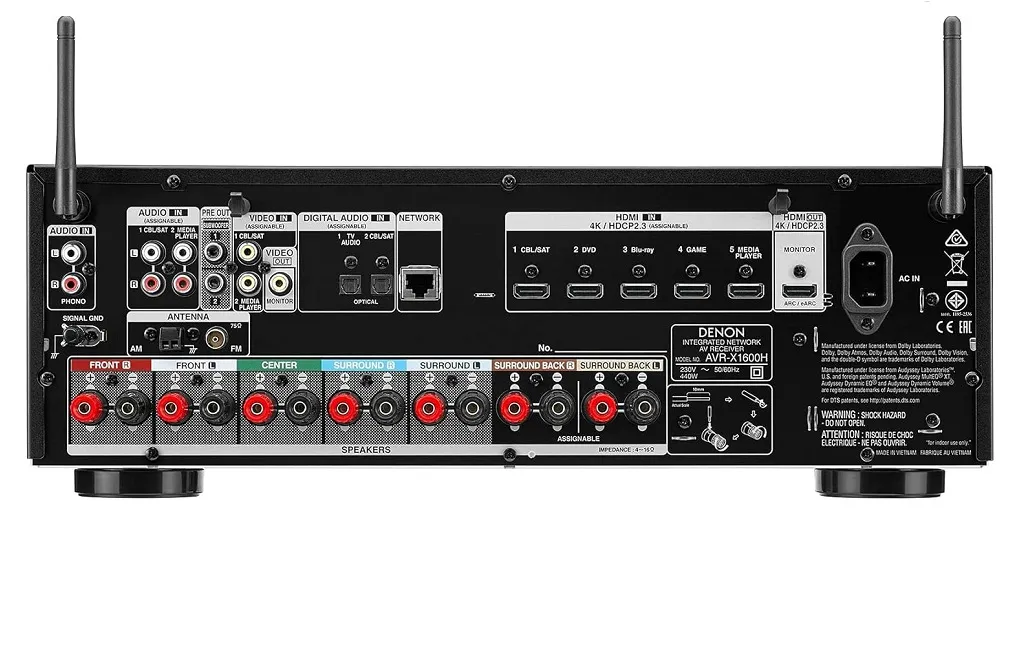 AV Ресівери Denon AVR-X1600H (7.2 сh) Black