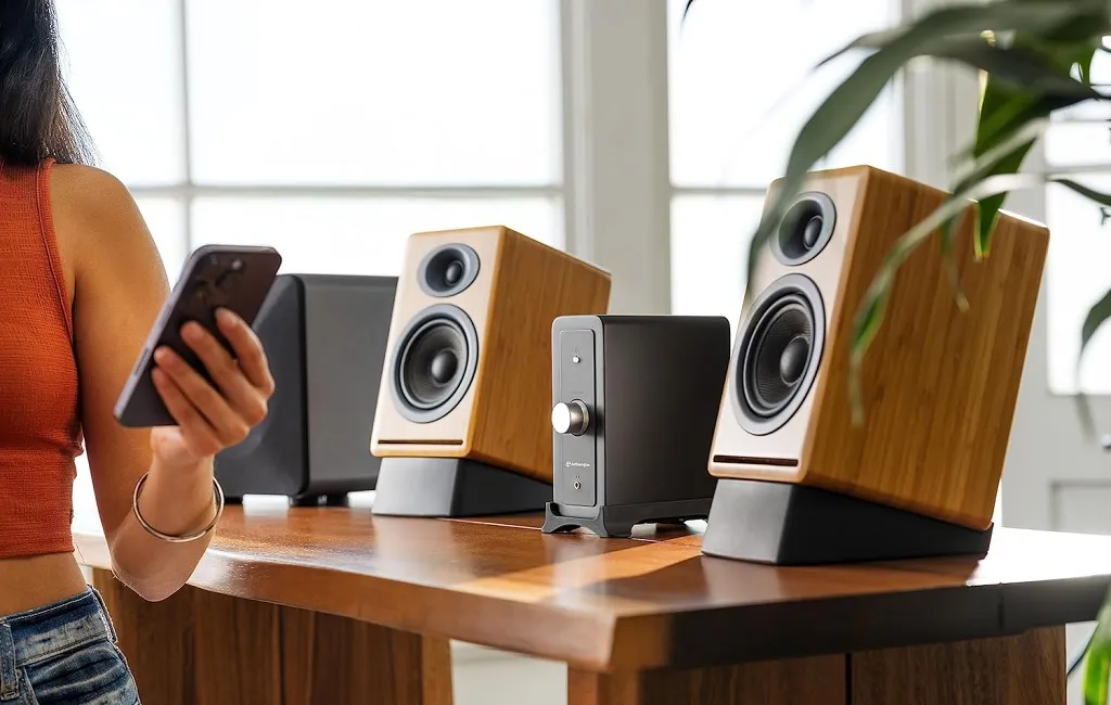 Полочна акустика Audioengine P4-Natural Bamboo