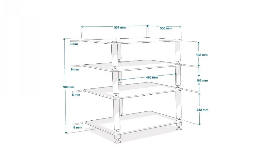 Стійки та тумби для HI-FI техніки Norstone Bergen 2 Glossy black