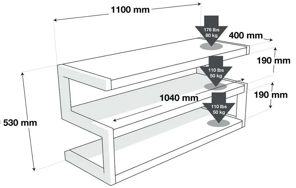 Стійки та тумби для HI-FI техніки NorStone Esse AV White/Oak