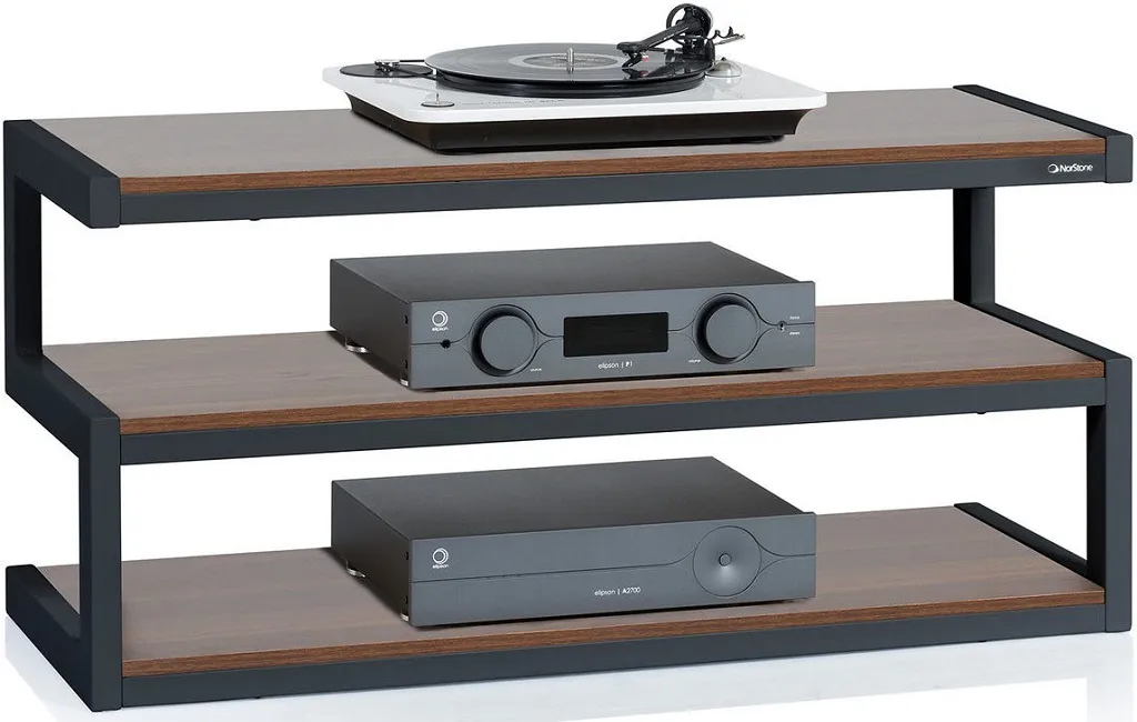 Стойки и тумбы для HI-FI техники NorStone Esse AV Black/Walnut