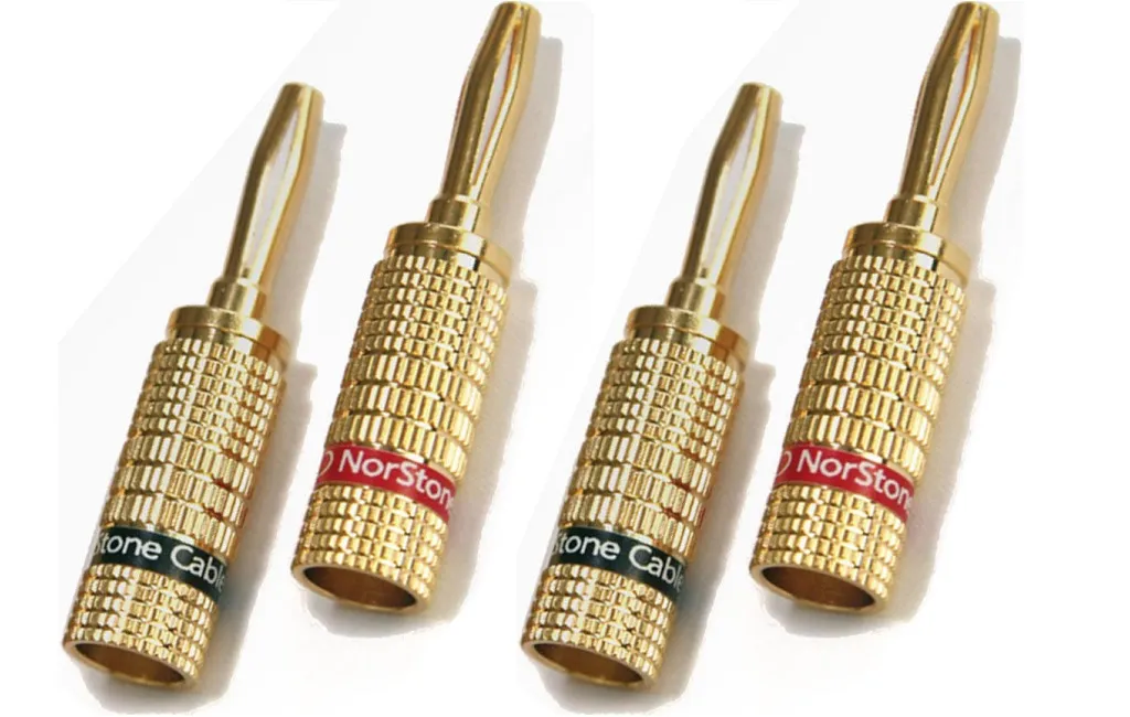 Конектори, роз'єми NorStone Banana Plugs Gold/Set of 4