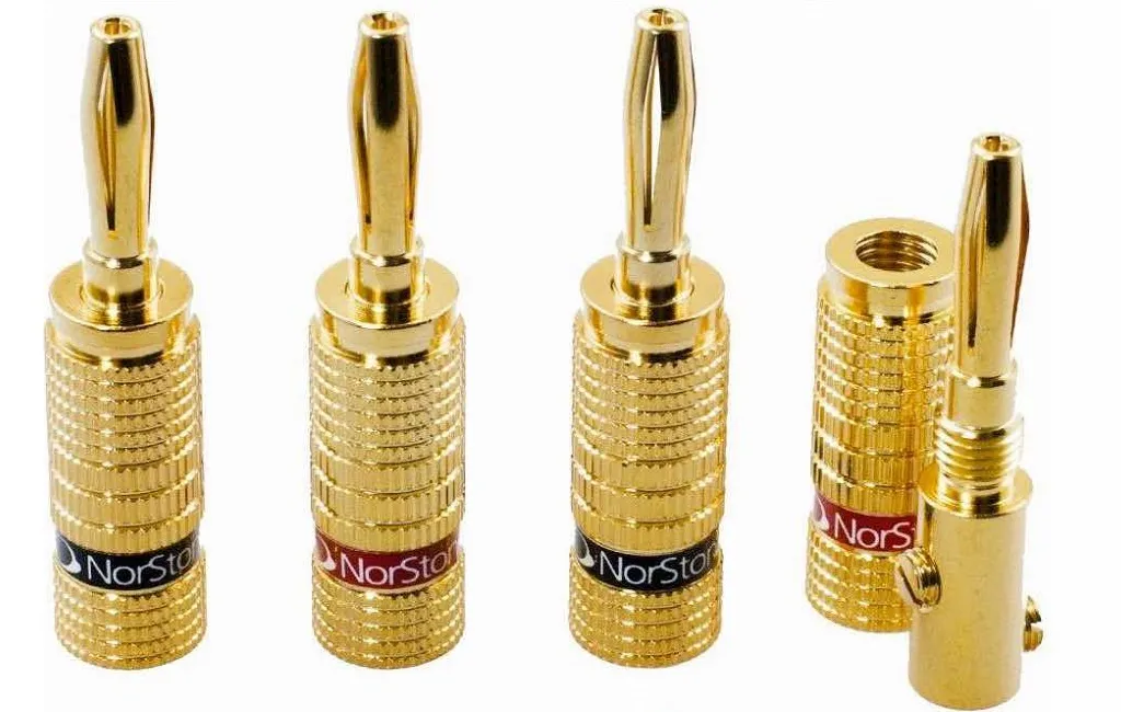 Конектори, роз'єми NorStone Banana Plugs Gold/Set of 4