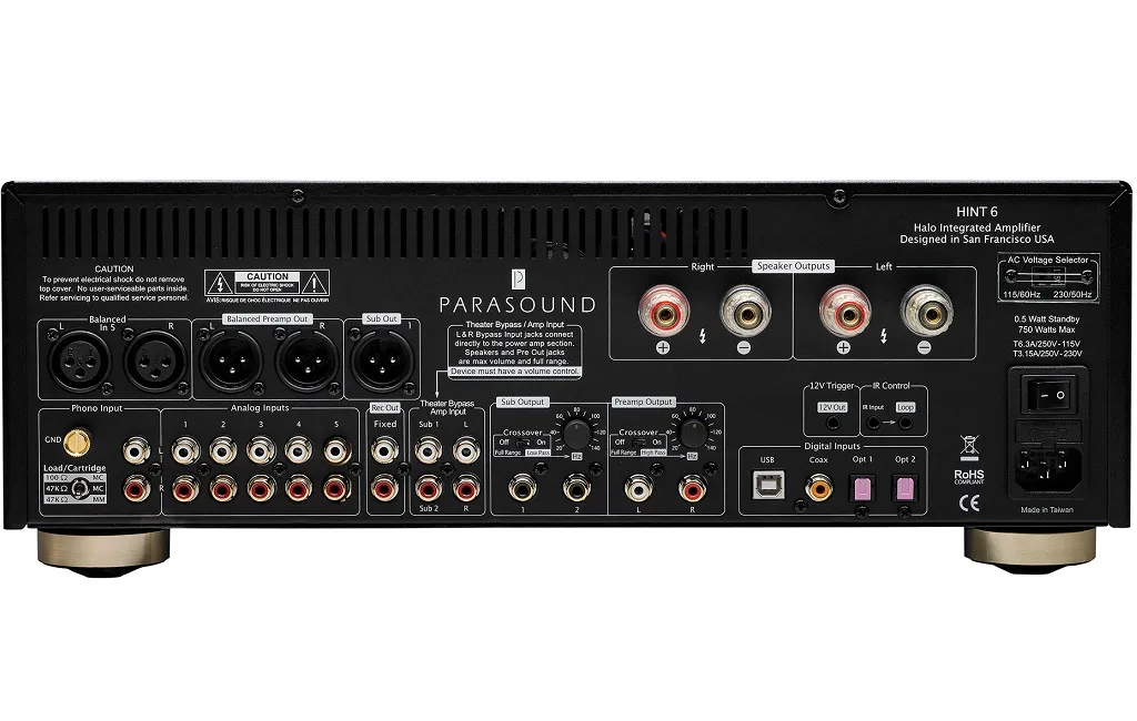 Стерео підсилювачі Parasound HINT6 Black