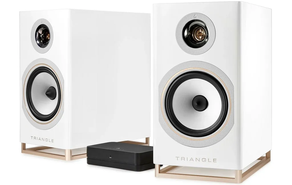 Активна полична акустика Triangle Capella Space White