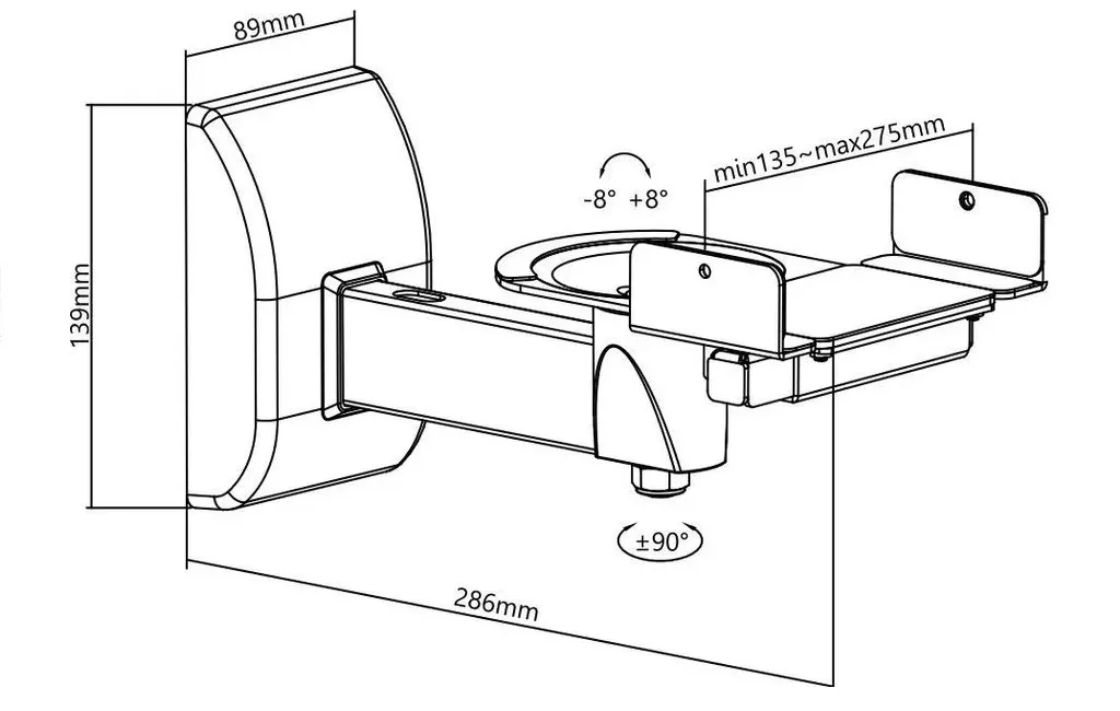 Кріплення Norstone BOOKSHELVES WALL MOUNT WHITE