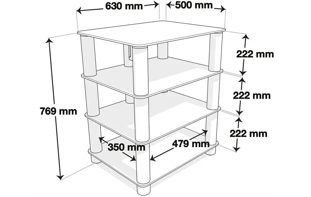 Стійки та тумби для HI-FI техніки Norstone Epur 4 HIFI Black Satin