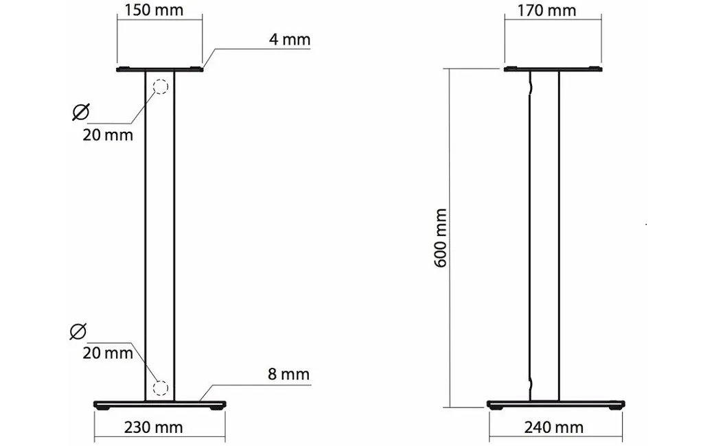 Стійки під акустику Norstone EPUR SPEAKER STAND BLACK/ PAIR/SATIN