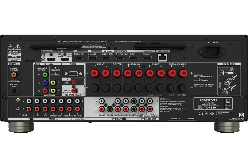 AV Ресівери Onkyo TX-RZ30 Black