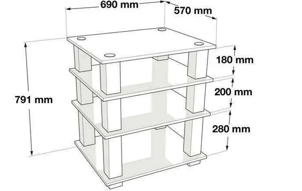 Стійки та тумби для HI-FI техніки NORSTONE SQUARE HIFI BLACK