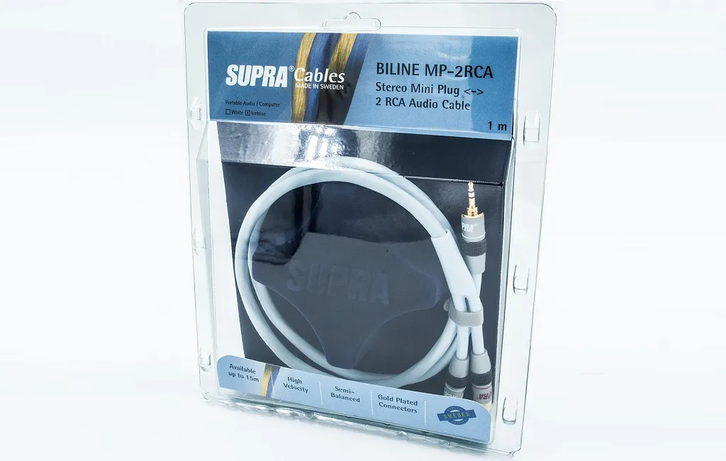 Міжблочні кабелі Supra BILINE MP-2RCA BLUE 1M