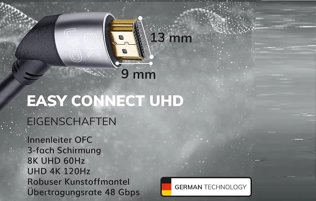 HDMI кабелі OEHLBACH Easy Connect UHD 8K - Ultra High-Speed HDMI® Cable (140) - 2.0м