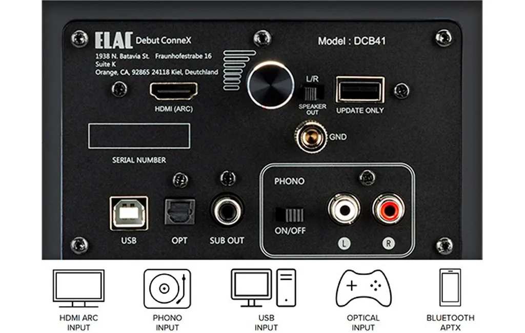 Активная полочная акустика ELAC DEBUT CONNEX DCB41 Walnut