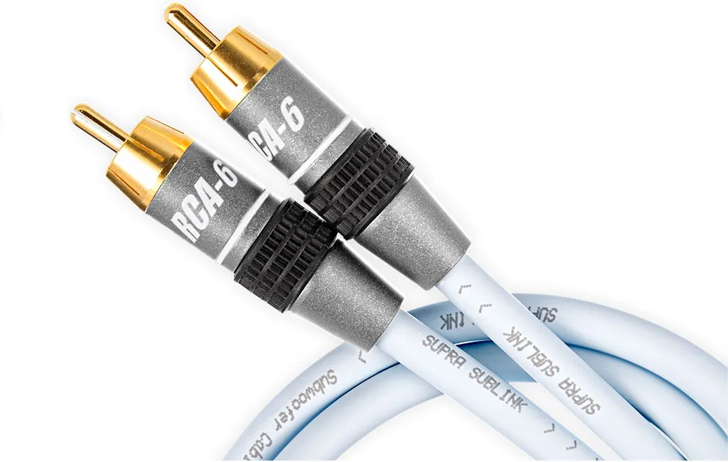Кабели сабвуферные SUPRA SUBLINK 1RCA-1RCA BLUE 2M