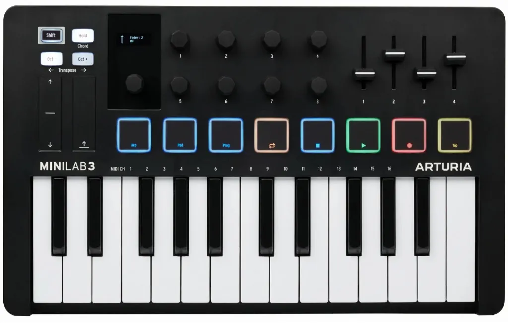 MIDI-клавіатури Arturia MiniLab 3 Black Edition