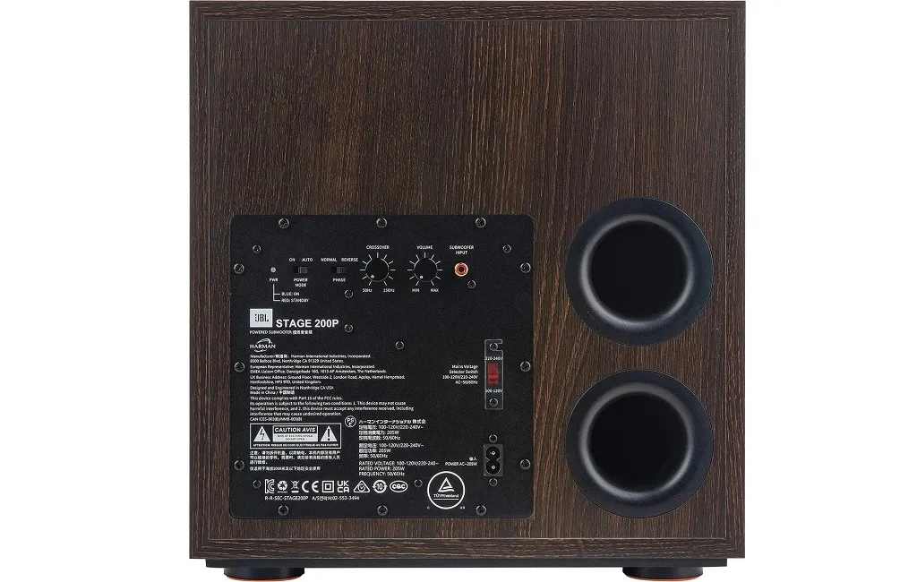 Сабвуфери JBL Stage 200P Black/Espresso (JBL200PBLKEU)