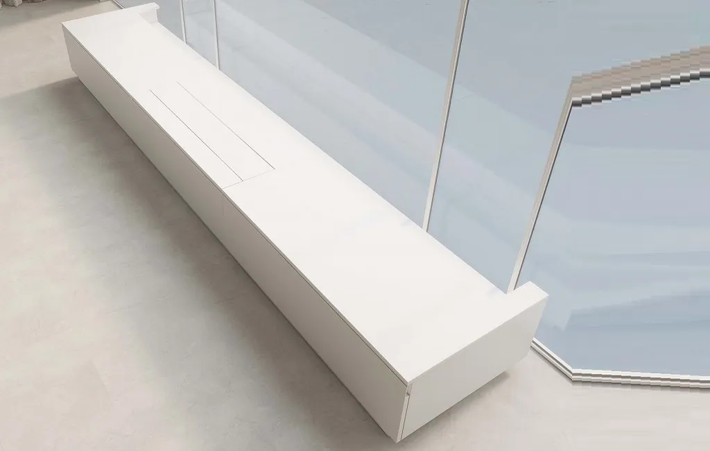 Тумба для короткофокусного проектора з висувним екраном Shore ROLATV Rollable Laser Matte TV Cabinet 100 inch White