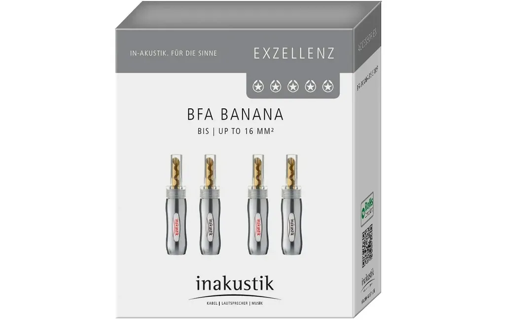 Конектори, роз'єми Inakustik Excellence BFA Banana up to 16 mm² Set 4