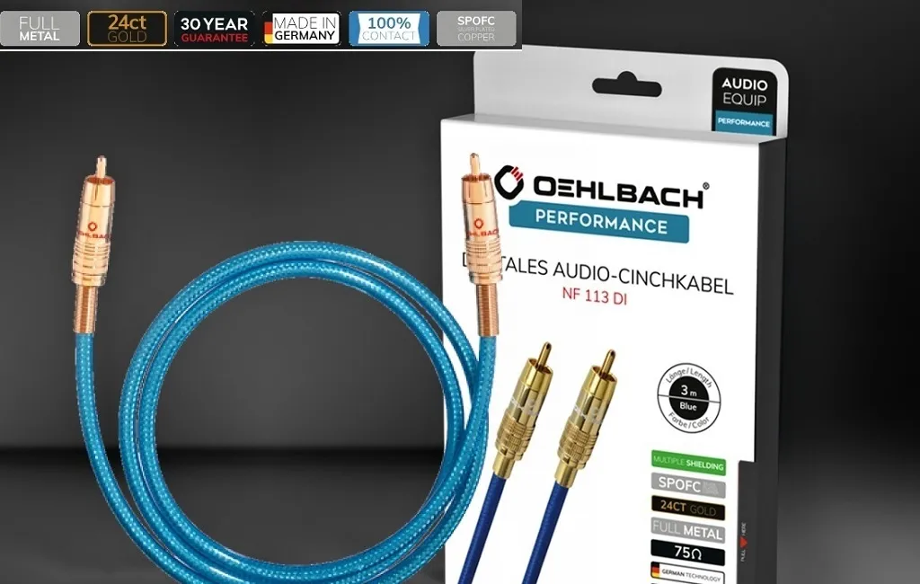 Цифрові коаксіальні кабелі OEHLBACH NF 113 DI 300 - 3m (10703)