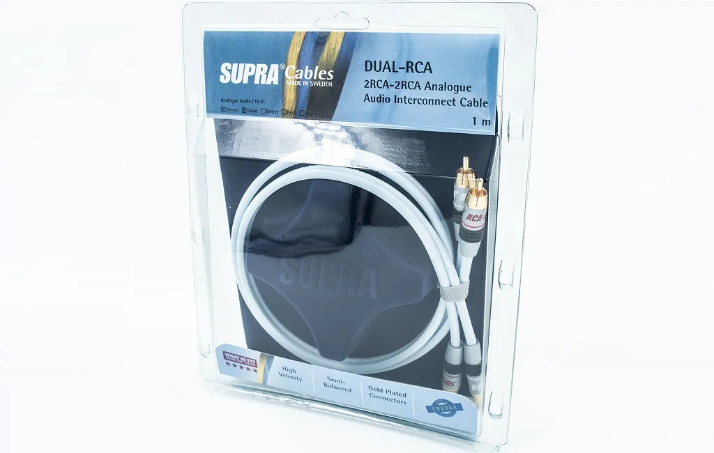 Межблочные кабели Supra DUAL 2RCA-2RCA AUDIO 1M