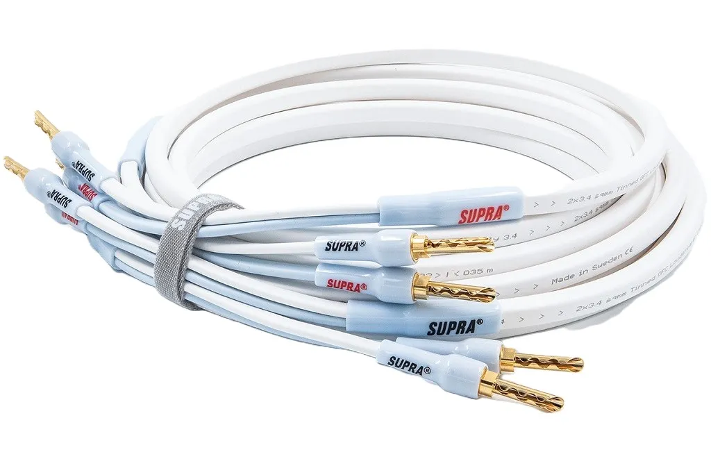 Акустичні кабелі Supra PLY 2X3.4 WHITE  COMBICON 2X3M