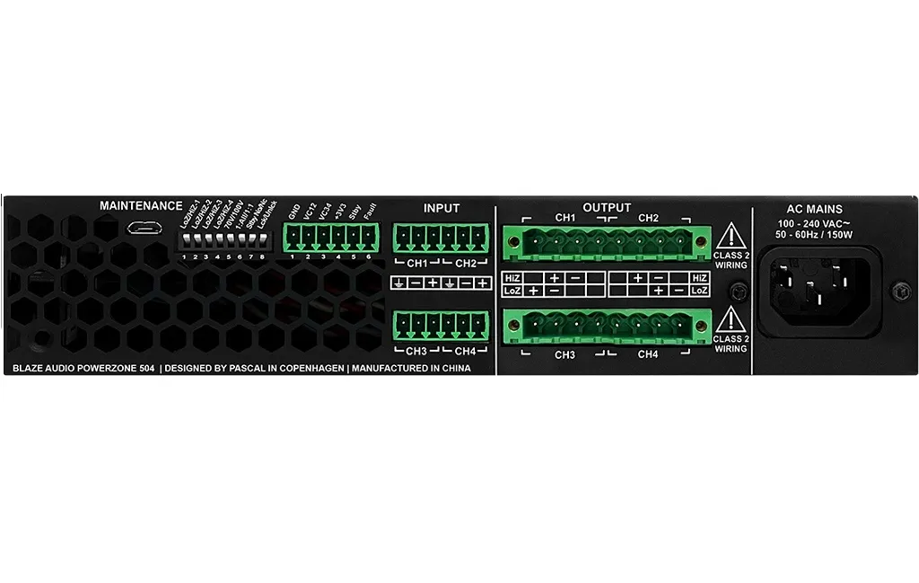 Трансляційні підсилювачі Blaze Audio PowerZone 504