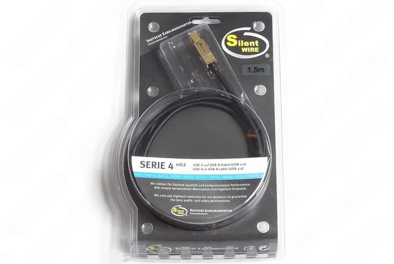 USB кабели Silent Wire Serie 4 mk2 USB A/B 2.0 - 1,5m