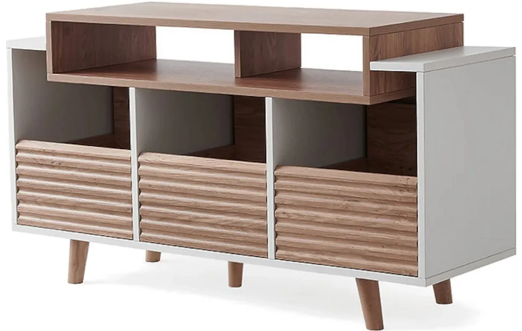 Стійки та тумби для HI-FI техніки NorStone Oslo 1200 White/Clear